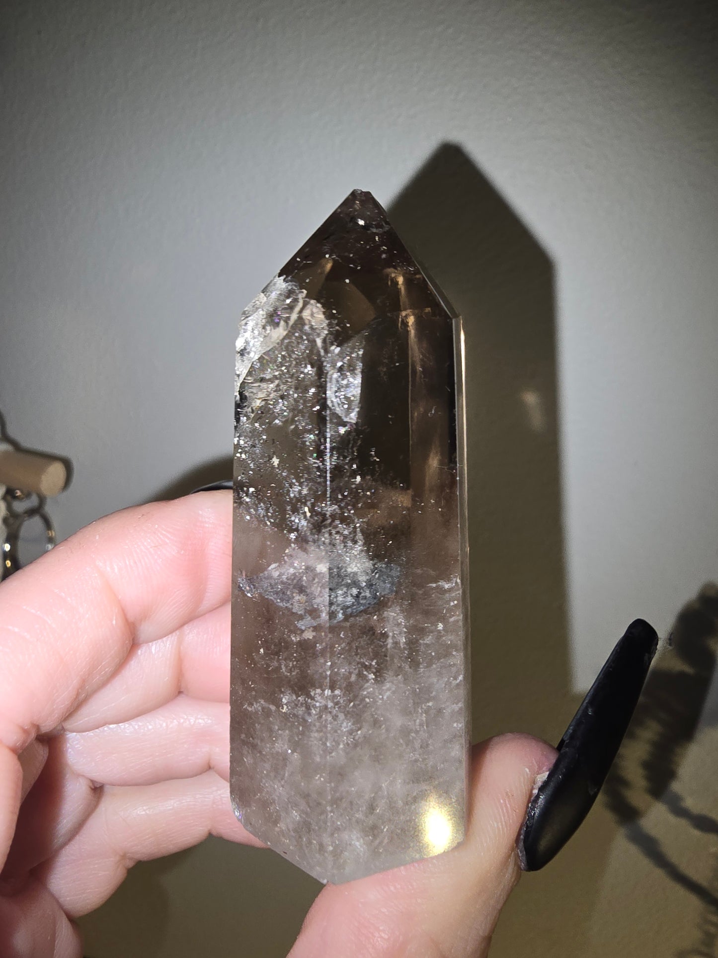 Rainbow Smoky Quartz Tower | Clarity, Grounding & Hidden Light