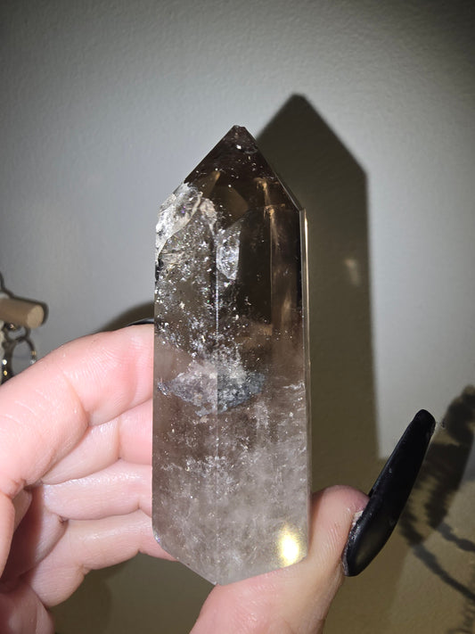 Rainbow Smoky Quartz Tower | Clarity, Grounding & Hidden Light