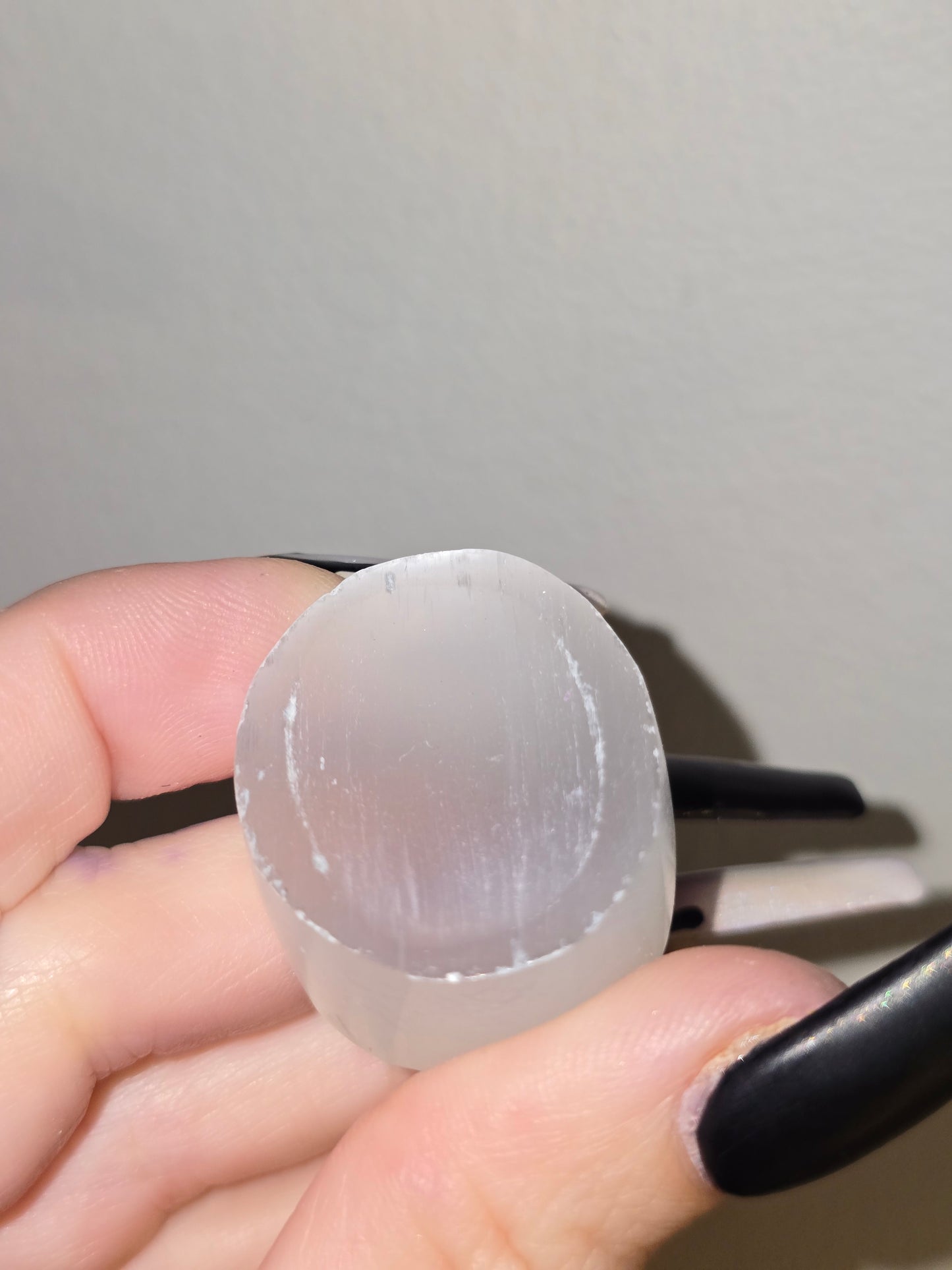 Selenite Worry Stone | Peace, Clarity & Spiritual Cleansing