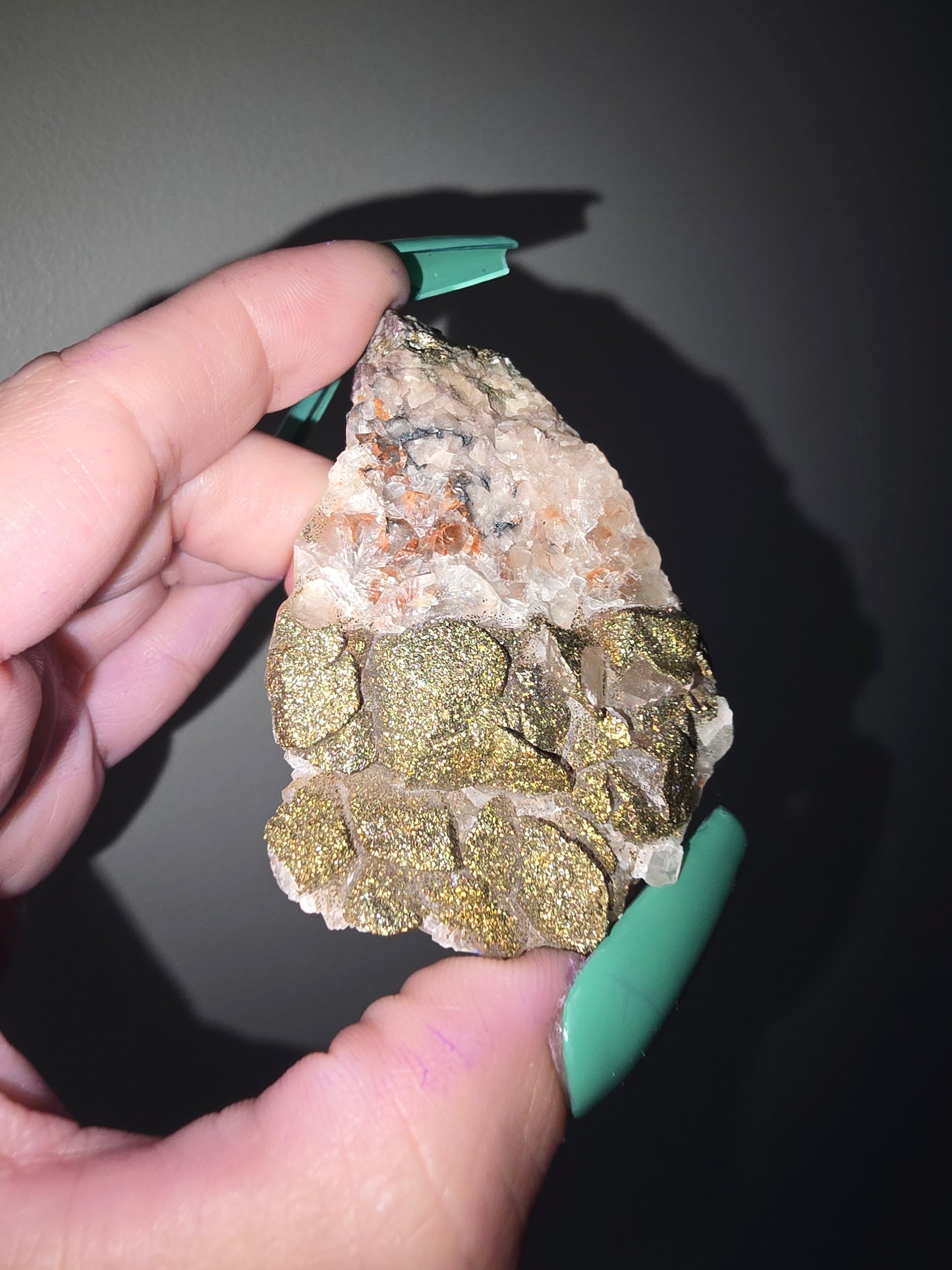 Calcite with Rainbow Chalcopyrite | Natural Crystal Specimen