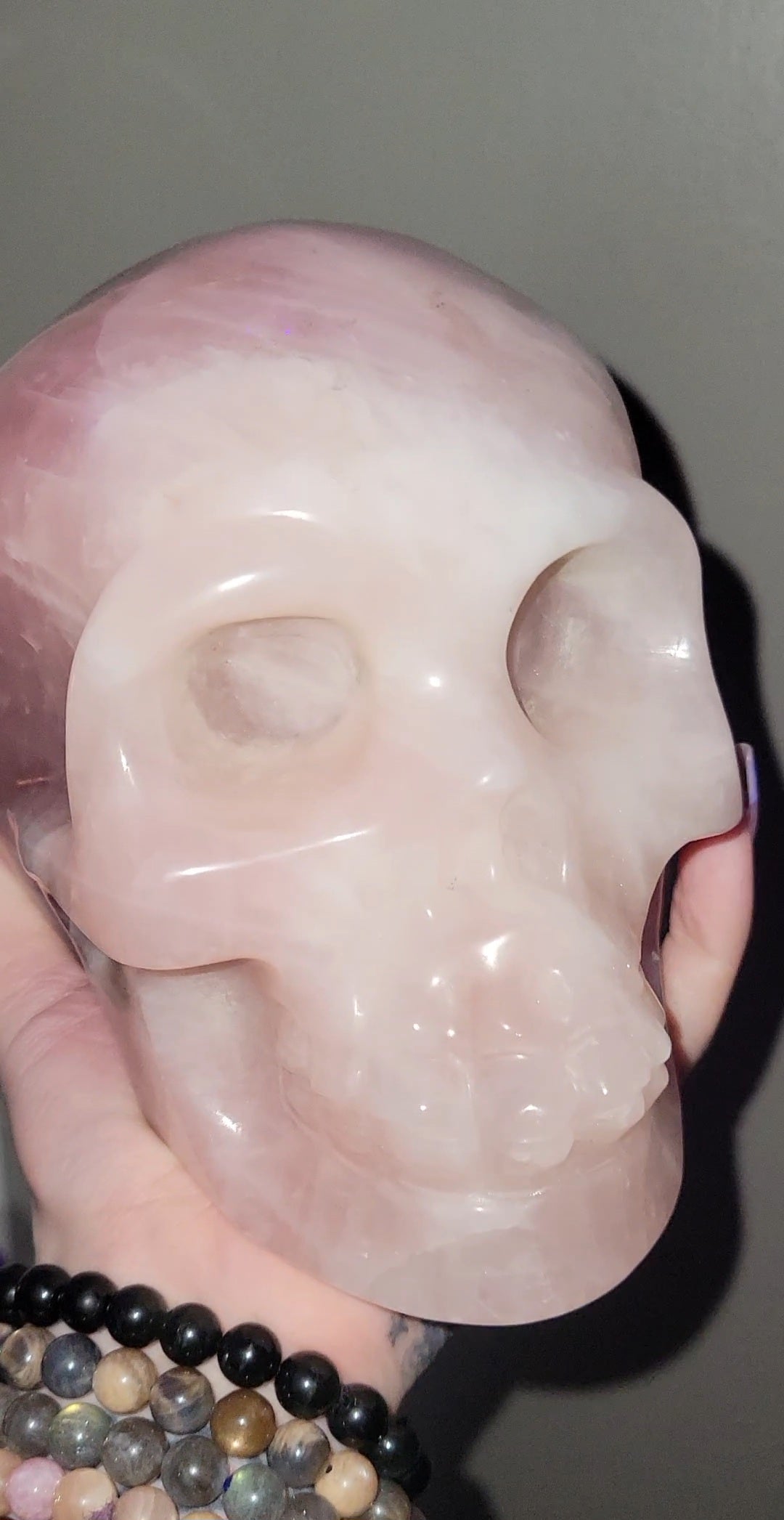 6.5 lb Rose Quartz Skull