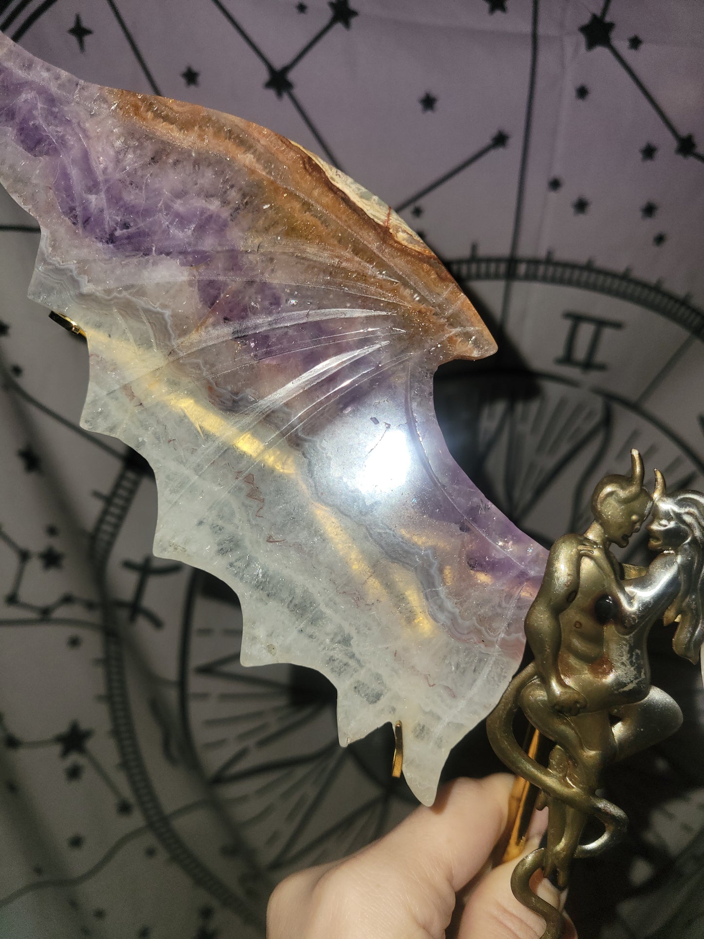 Amethyst Agate Devil Wings