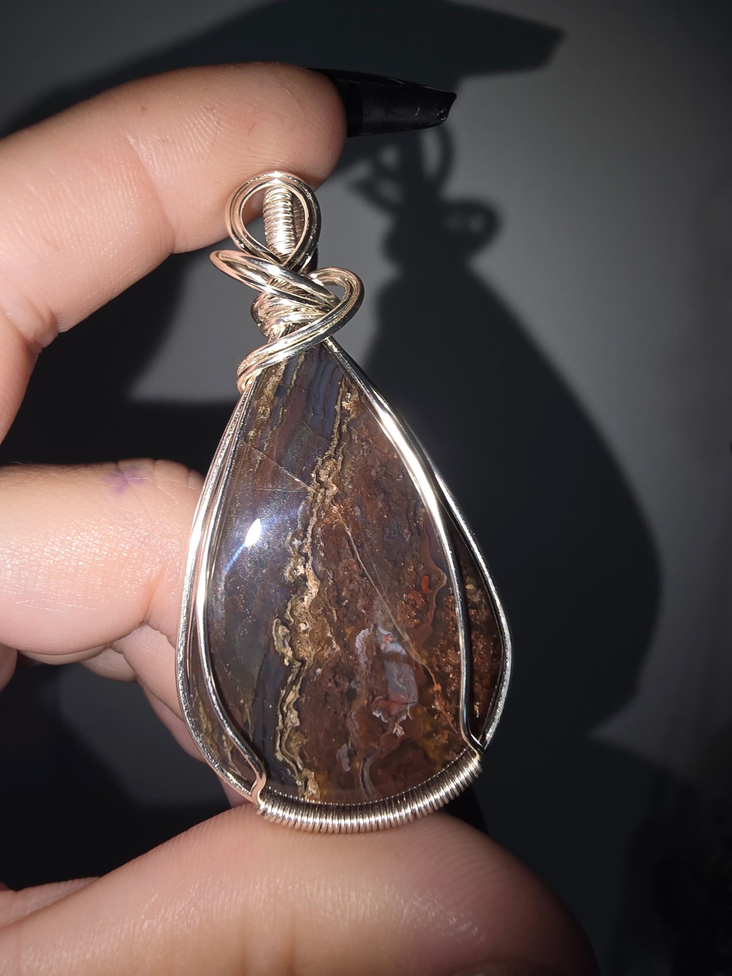 Agate Wrapped Pendant