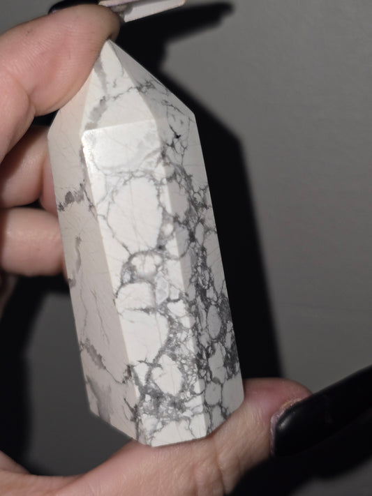 Howlite Tower | Patience, Calm & Peaceful Communication