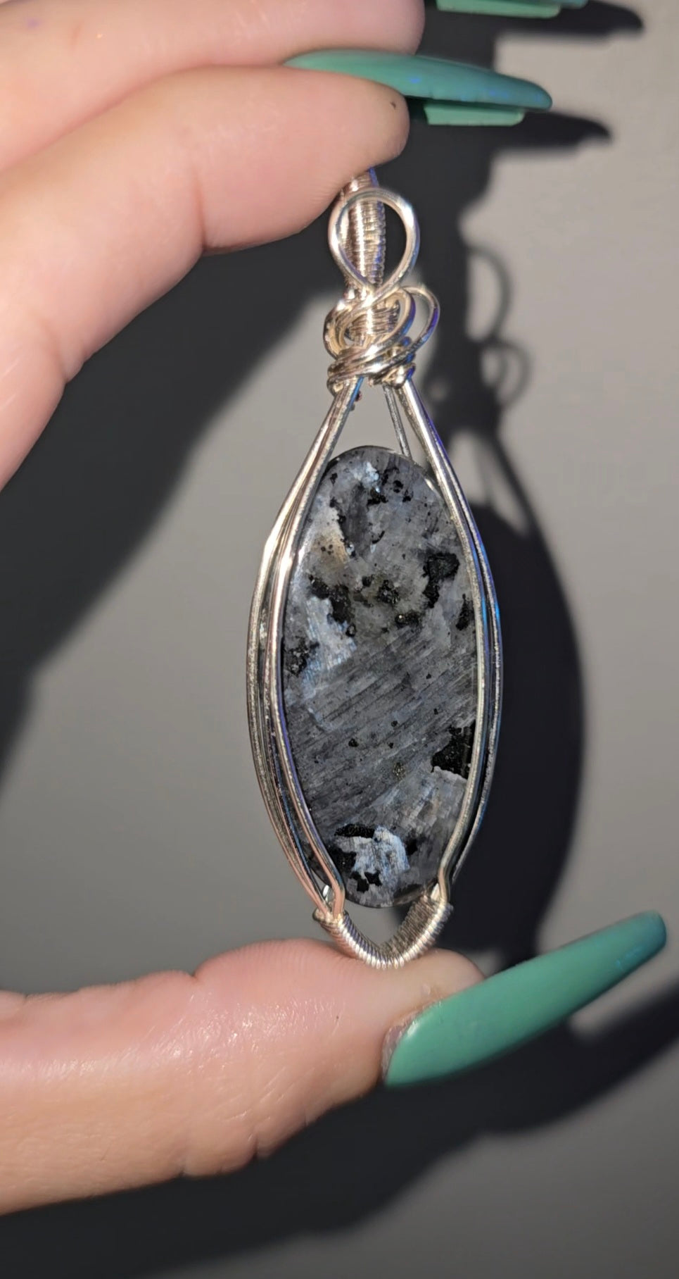 Larvikite Pendant | Protection & Intuition