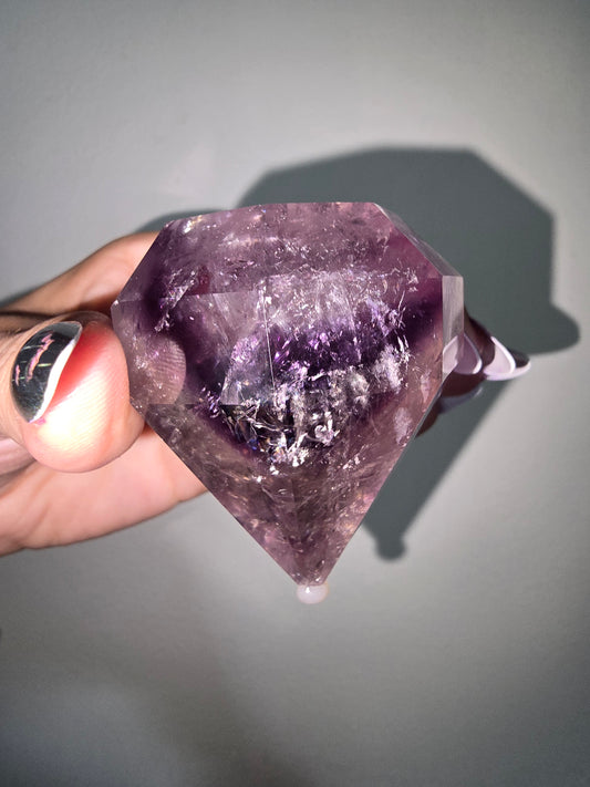 Amethyst Diamond Carving