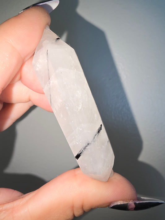 Tourmalited Quartz Double Point