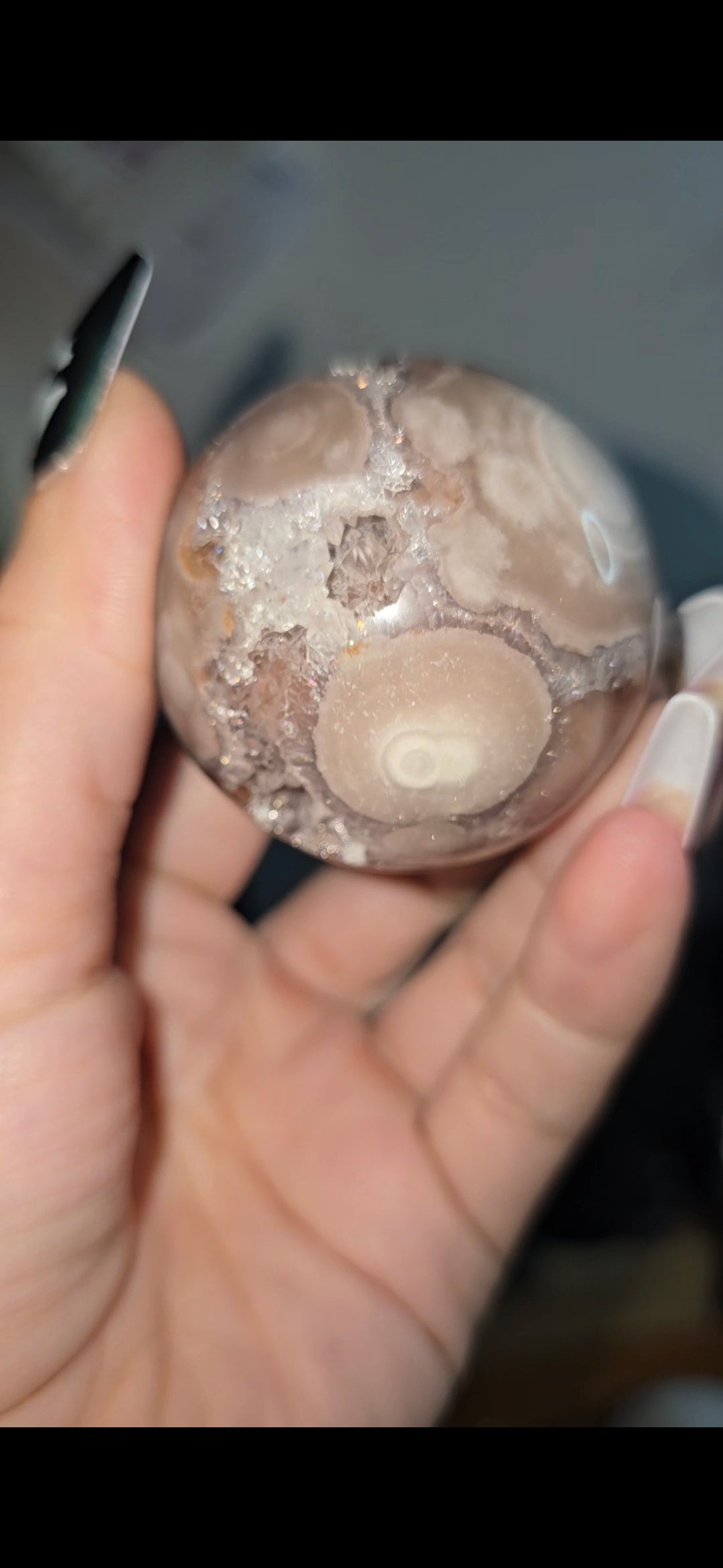 Pink Flower Amethyst Sphere