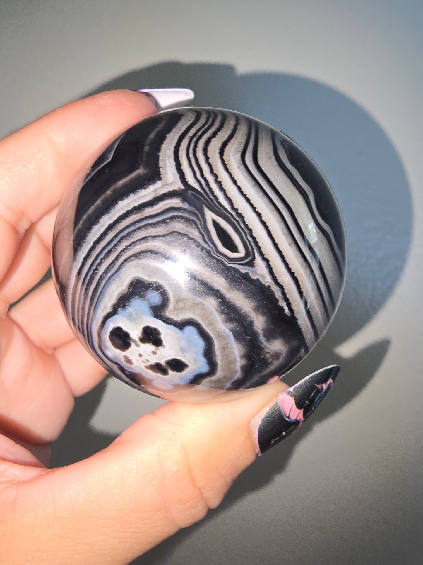 Black Agate Sphere