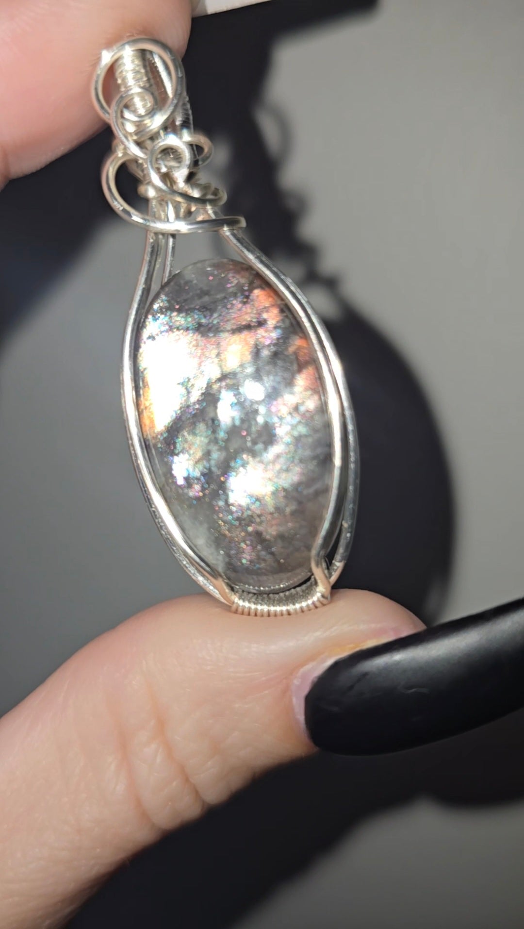 Galaxy Flash Cocoa Sunstone Moonstone | Rare Flash Crystal Display Piece
