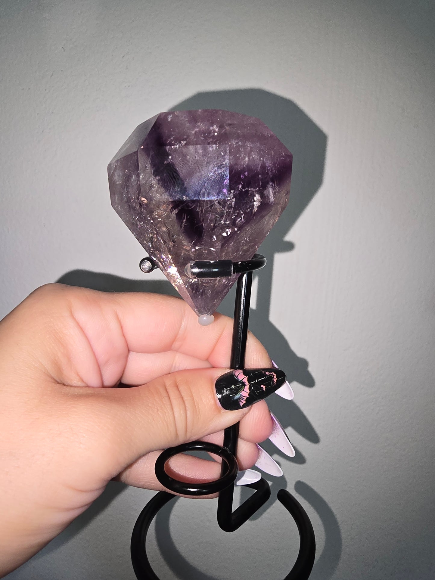 Amethyst Diamond Carving
