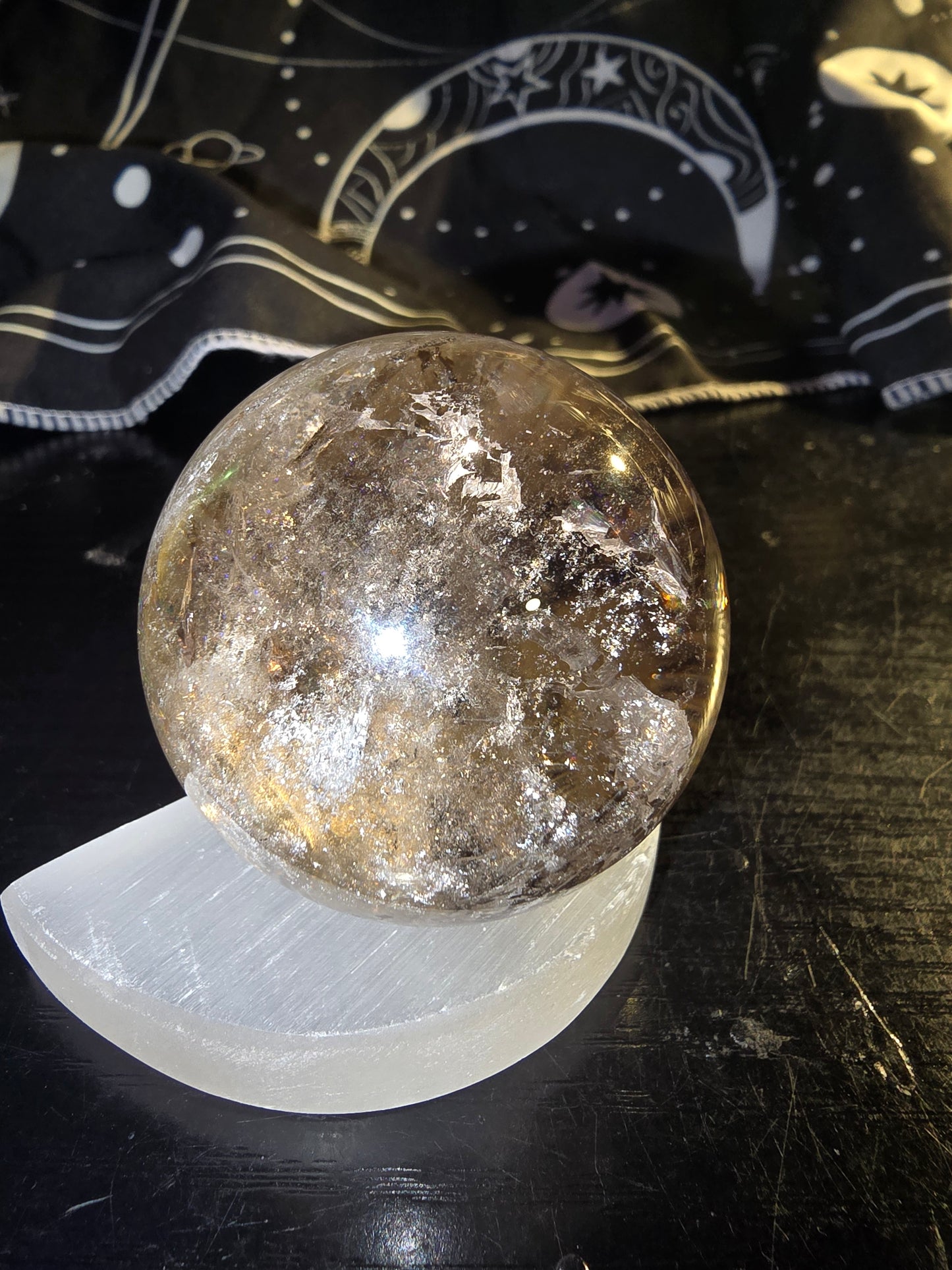 Rainbow Smokey Quartz Sphere