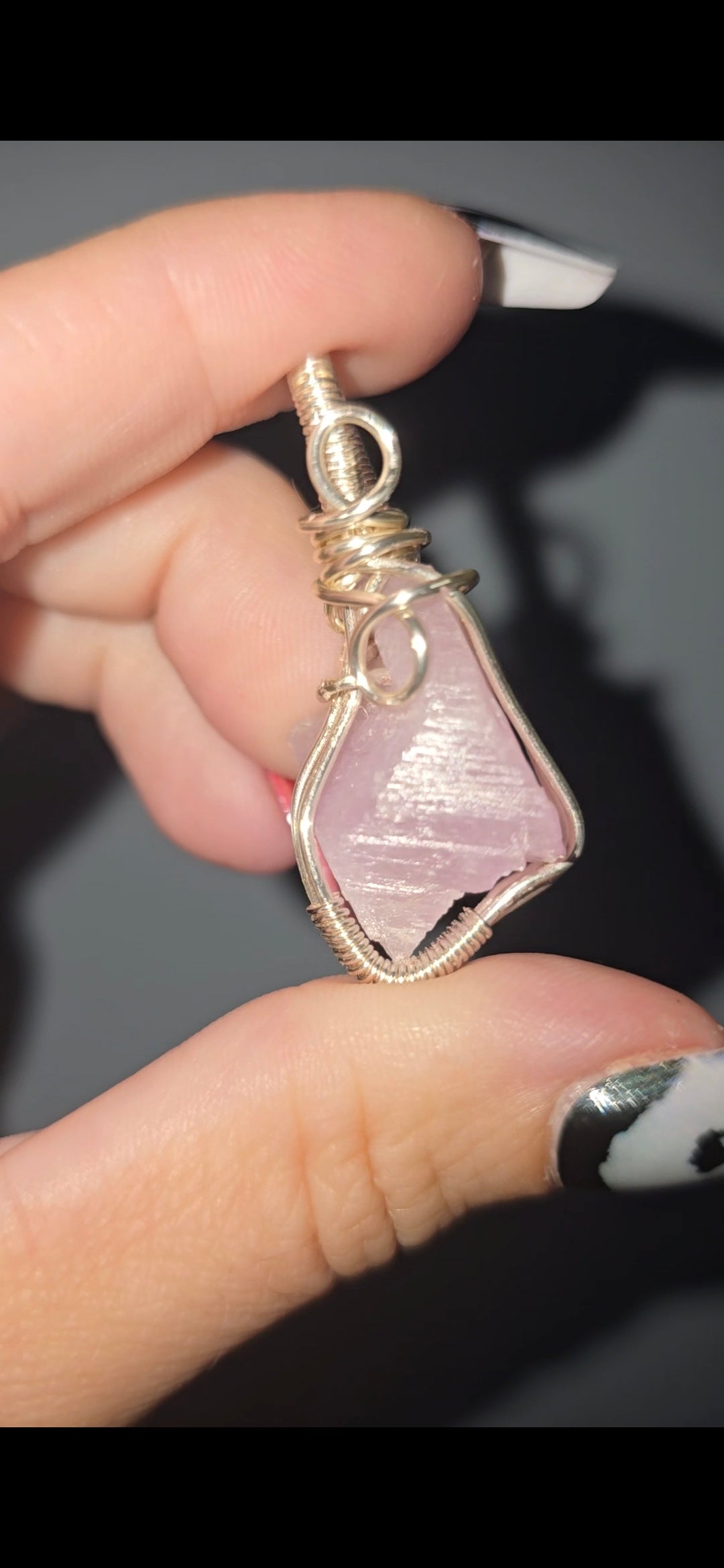 Raw Kunzite Pendant