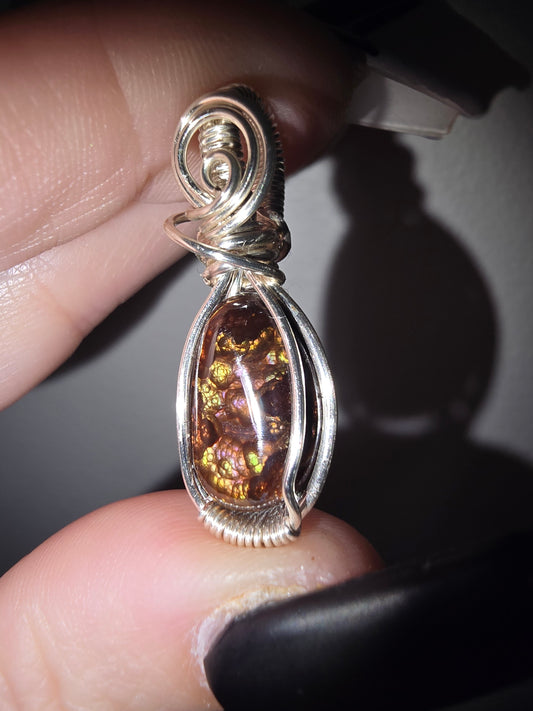 Fire Agate Pendant | Courage, Confidence & Personal Power