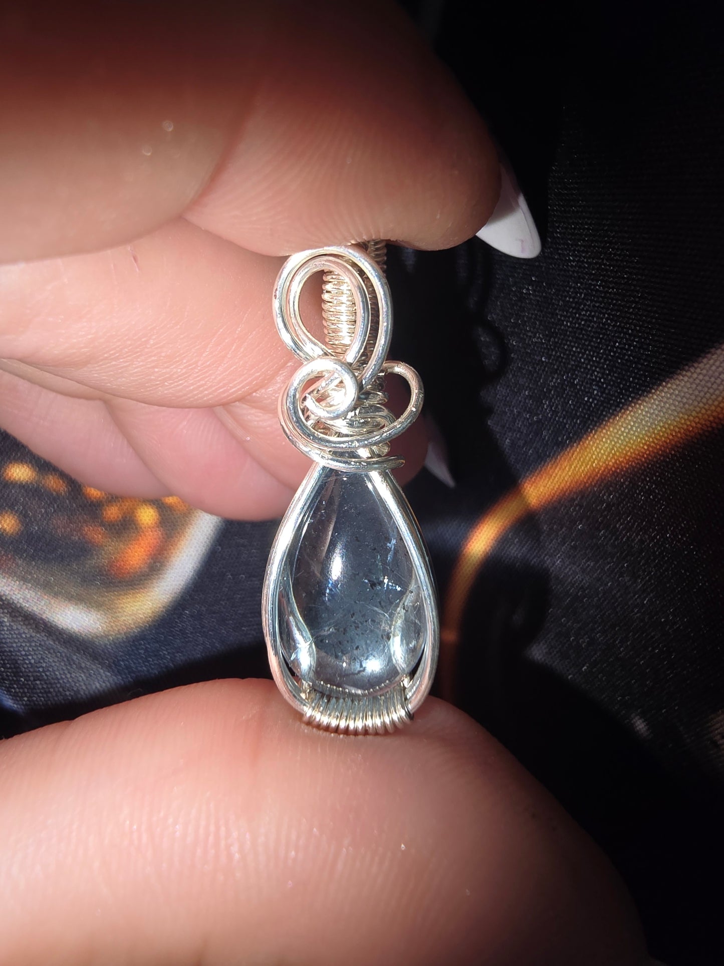 Aquamarine Wrapped Pendant