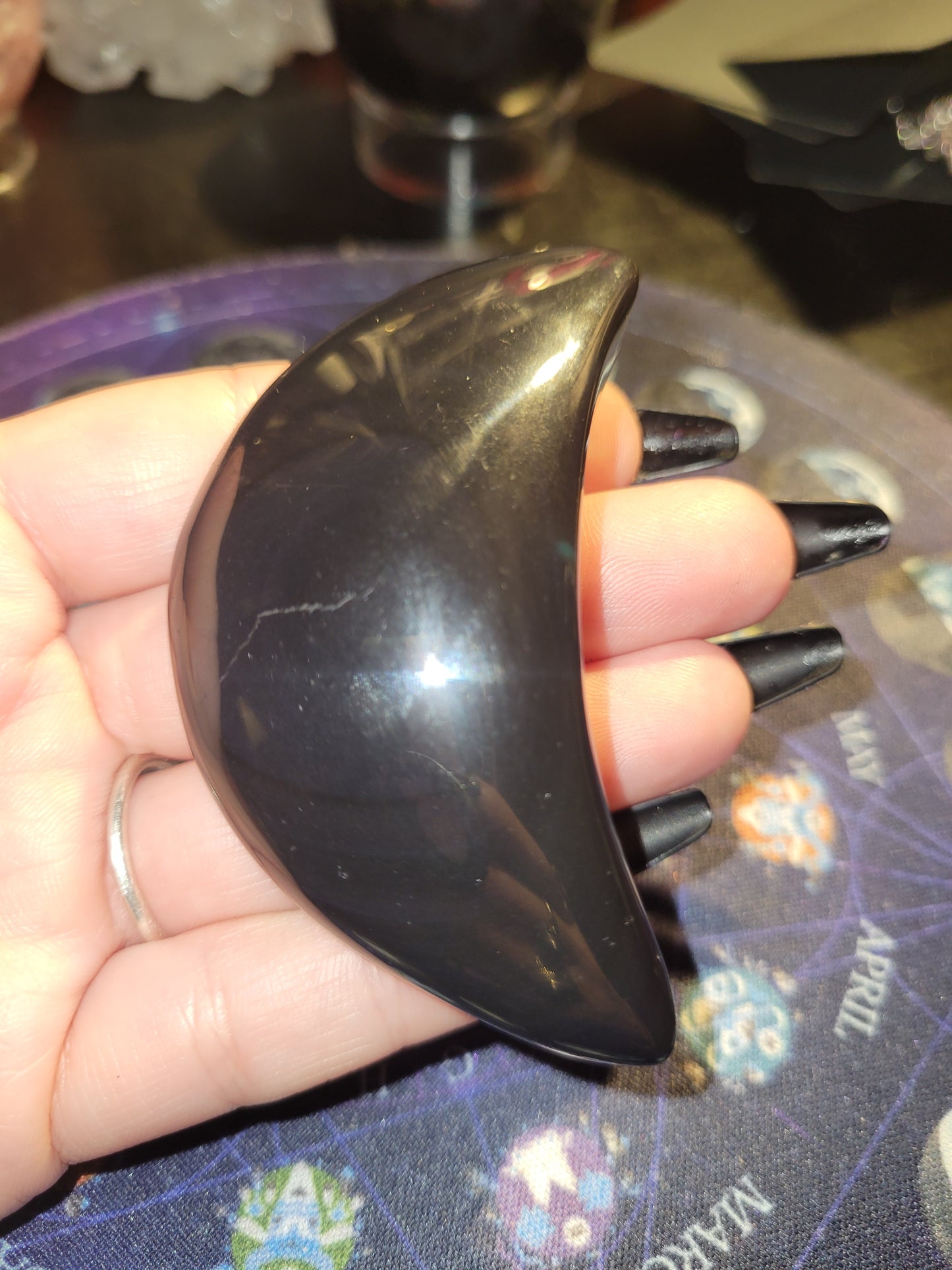 Rainbow Obsidian Moon