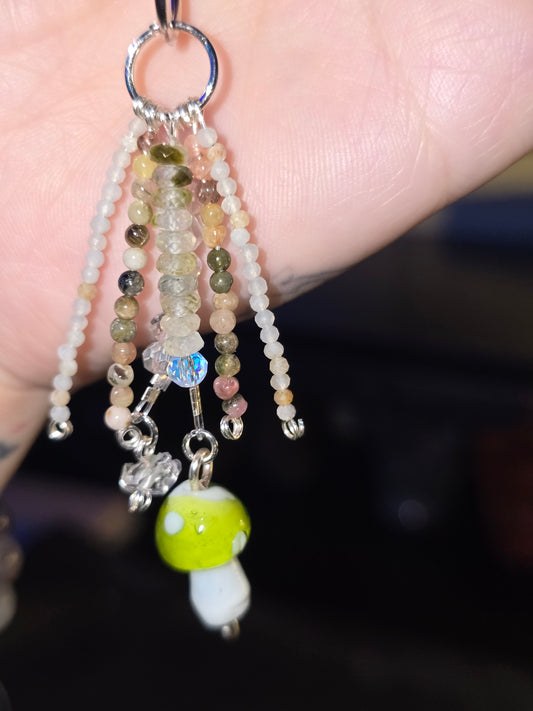 Handmade Mushroom Bag Charm & Keychain | Woodland Cottagecore Accessory