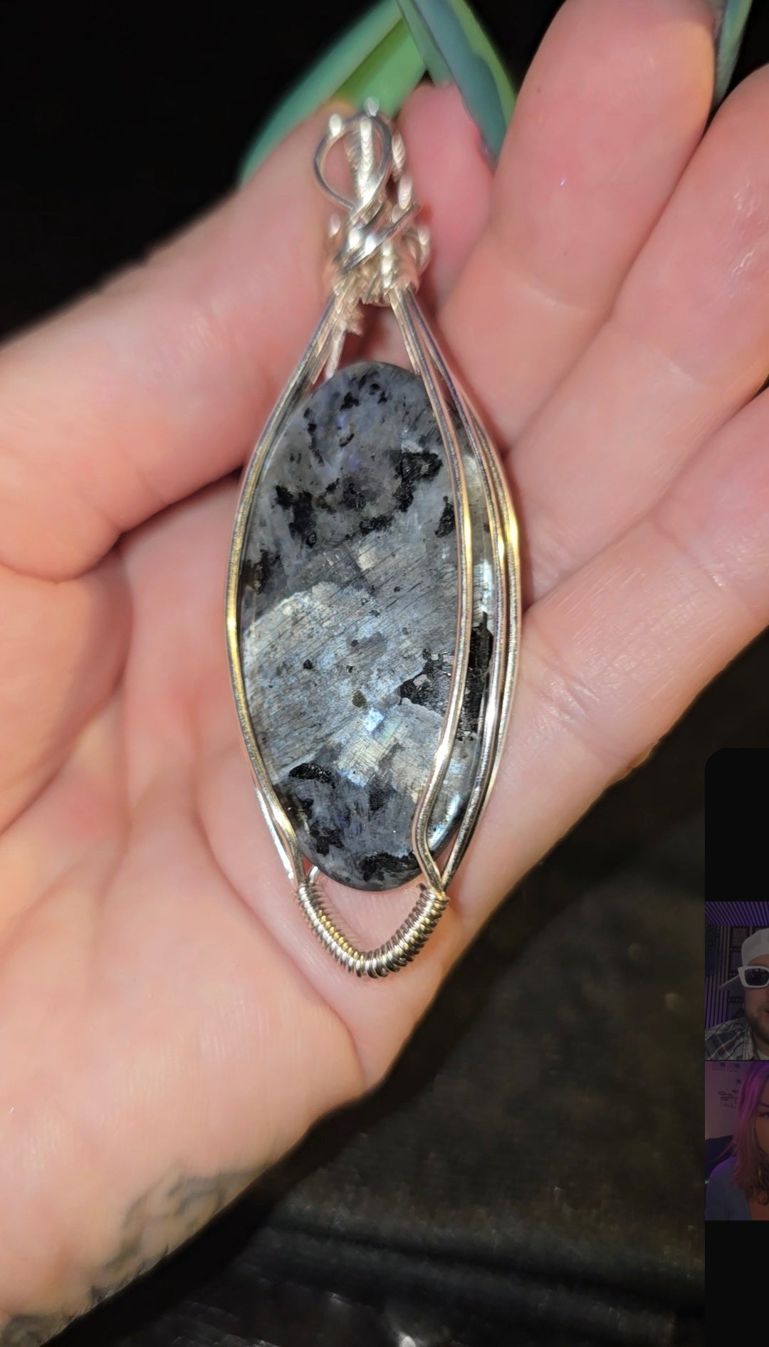 Larvikite Pendant | Protection & Intuition