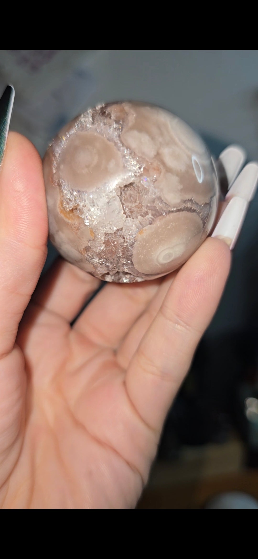 Pink Flower Amethyst Sphere