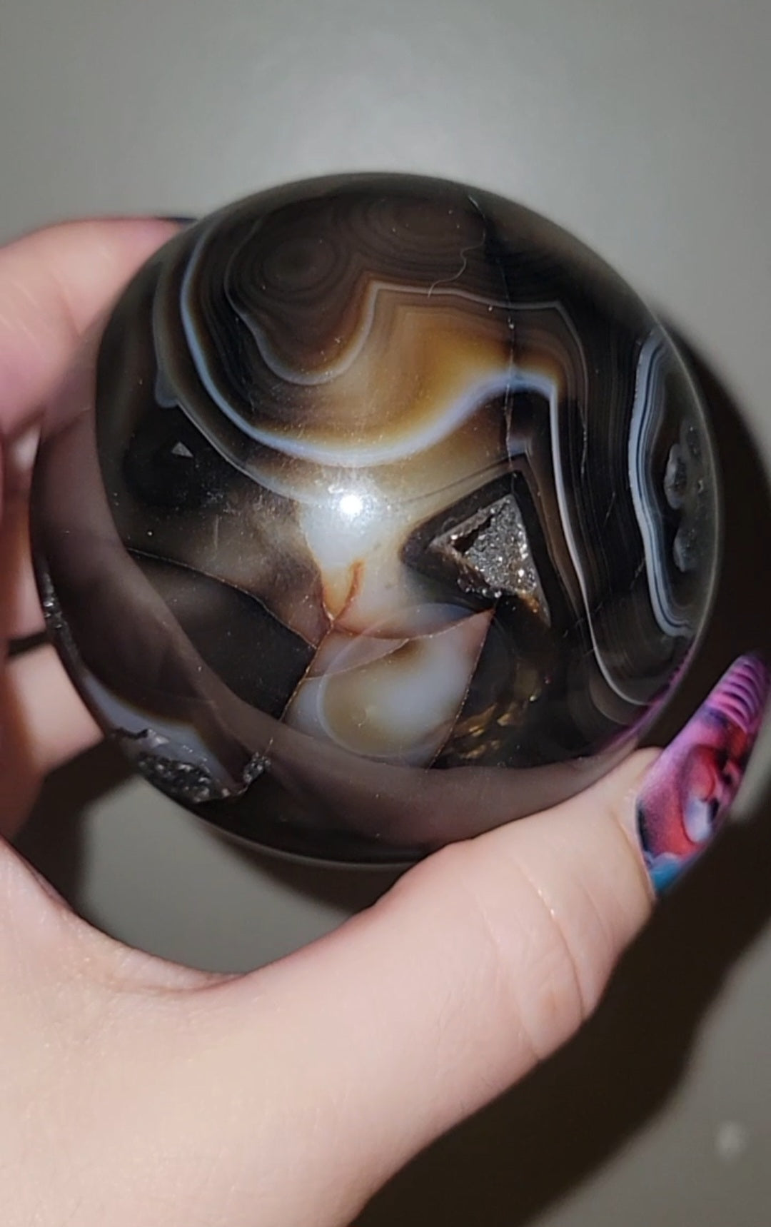 Black Agate Sphere