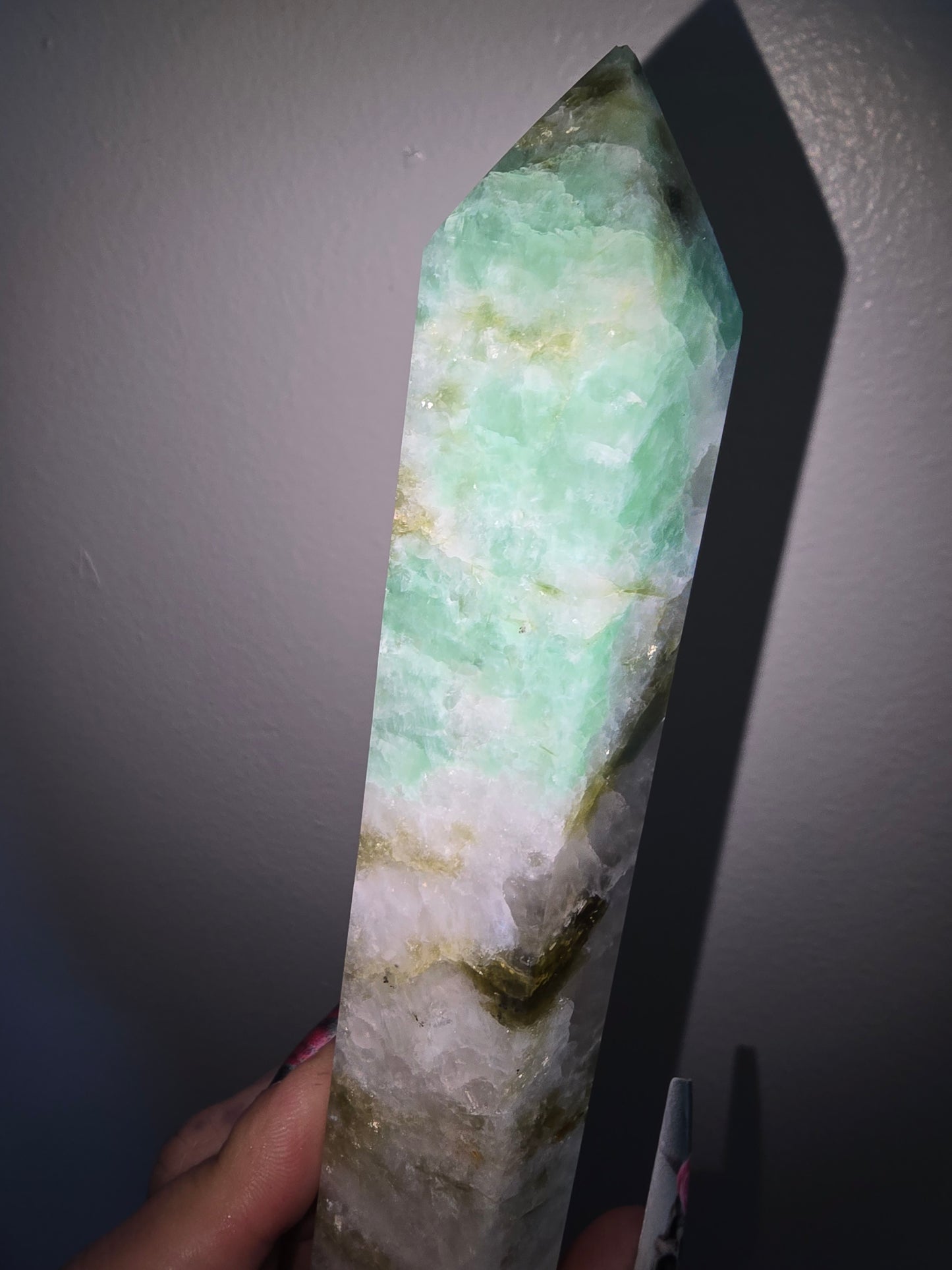 Moonstone,Green Tourmaline, Pheonix Stone Tower