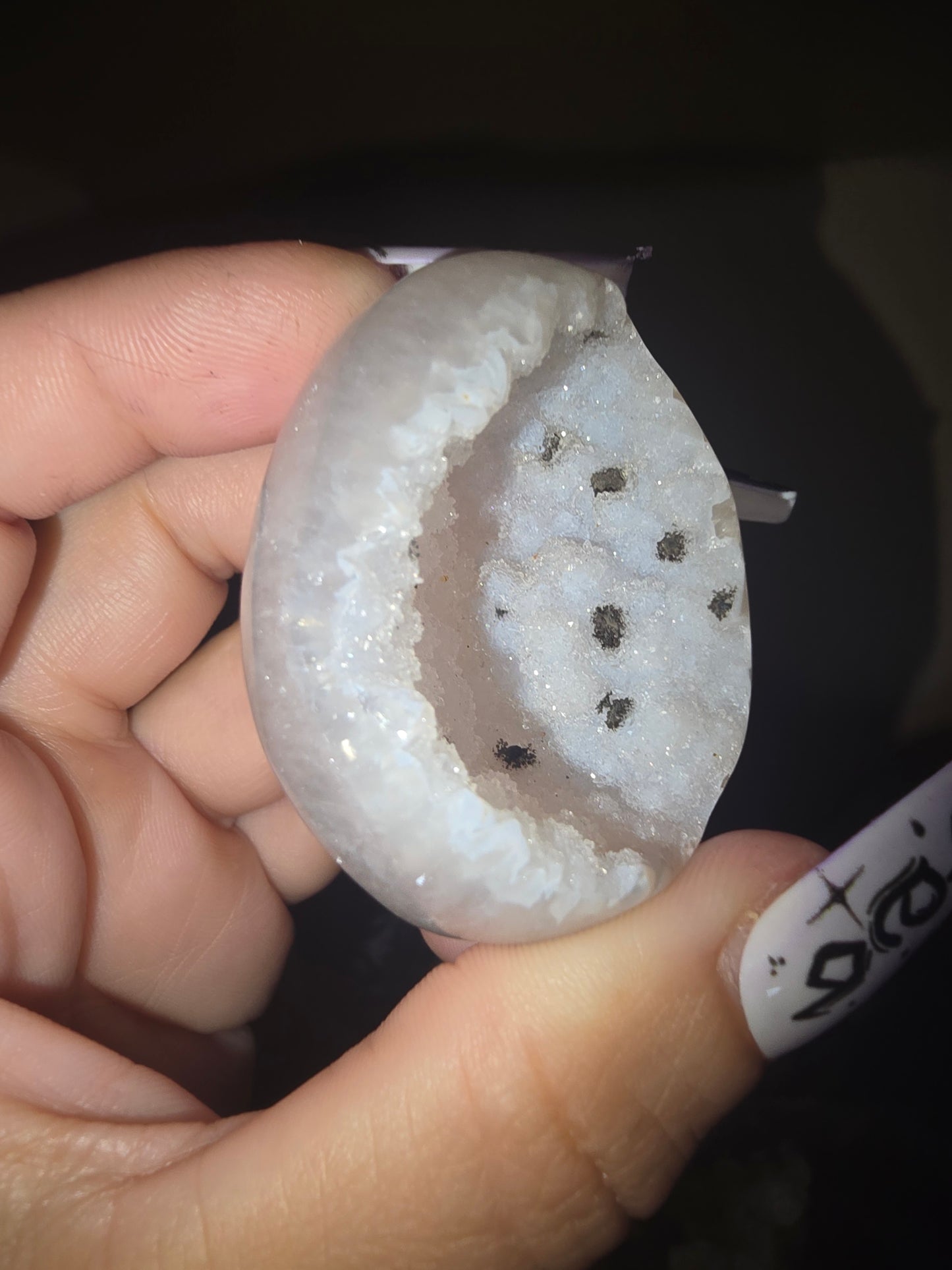 Druzy Agate Egg White