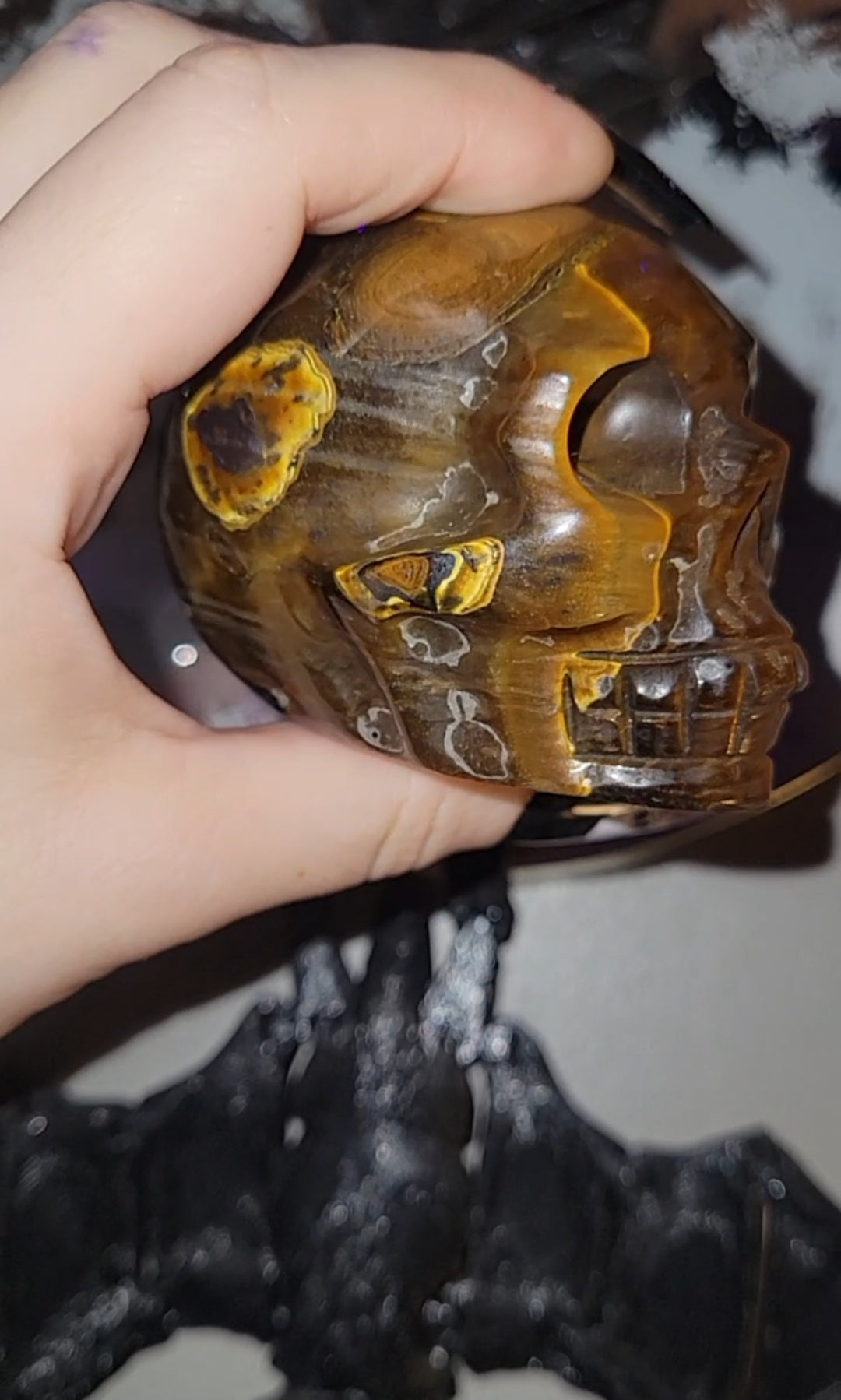 Tiger Eye Skull