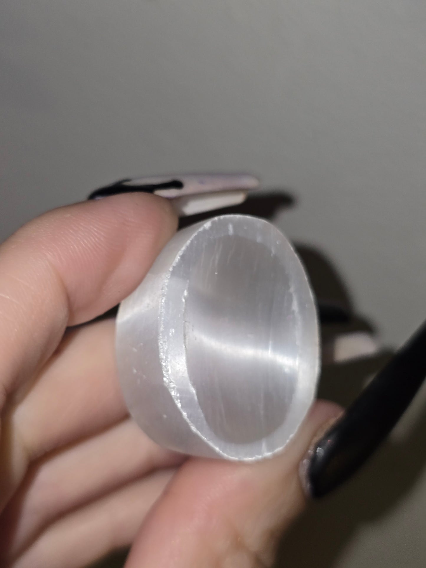Selenite Worry Stone | Peace, Clarity & Spiritual Cleansing