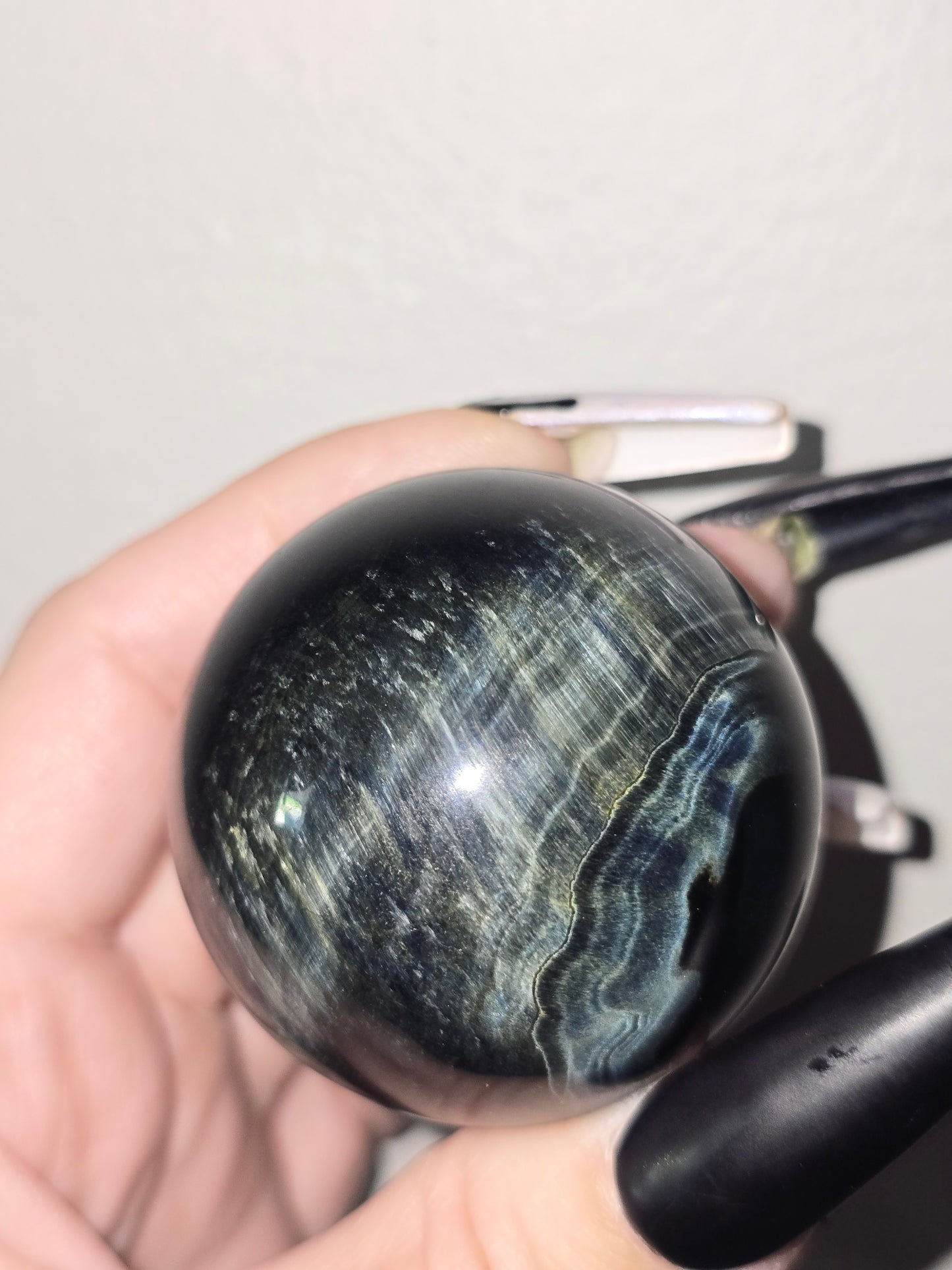Blue Tiger Eye Sphere | Focus, Confidence & Clear Communication