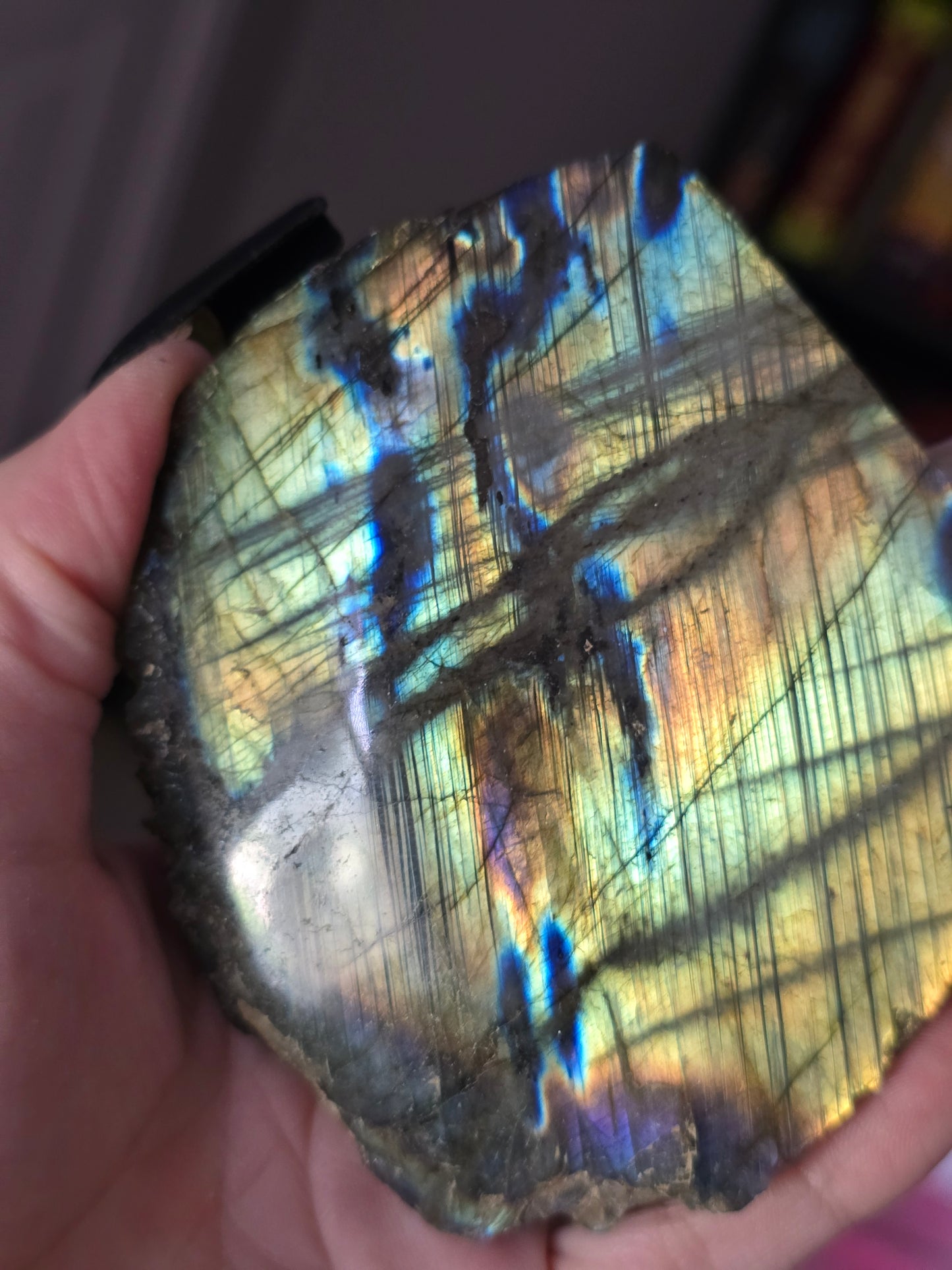 High Flash Labradorite Slab | Intuition, Transformation & Hidden Potential