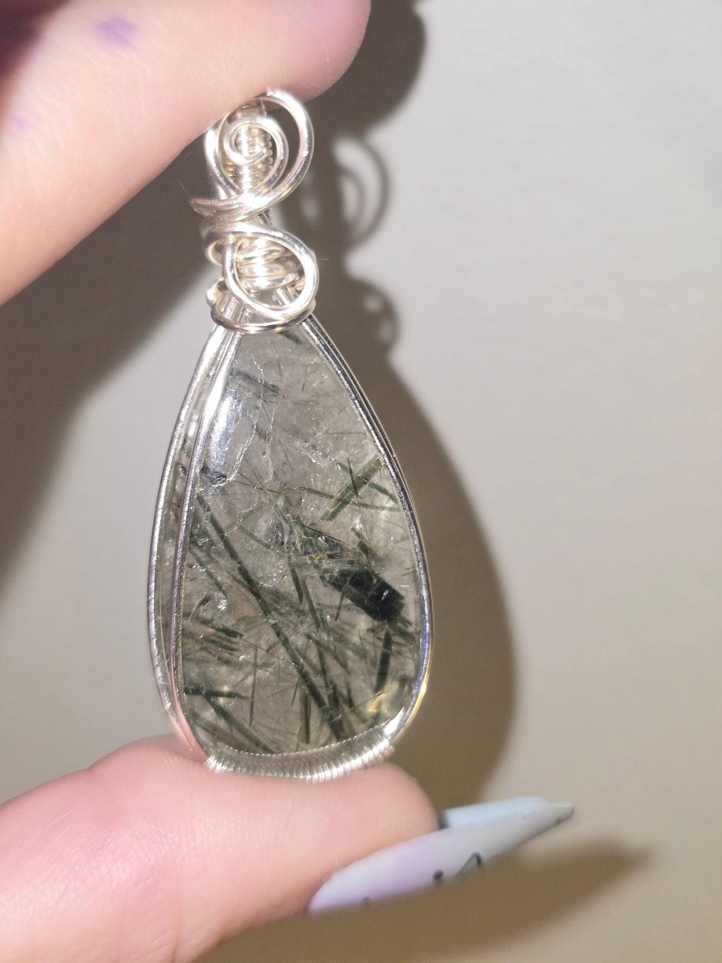 Actinolite Pendant | Natural Crystal Pendant