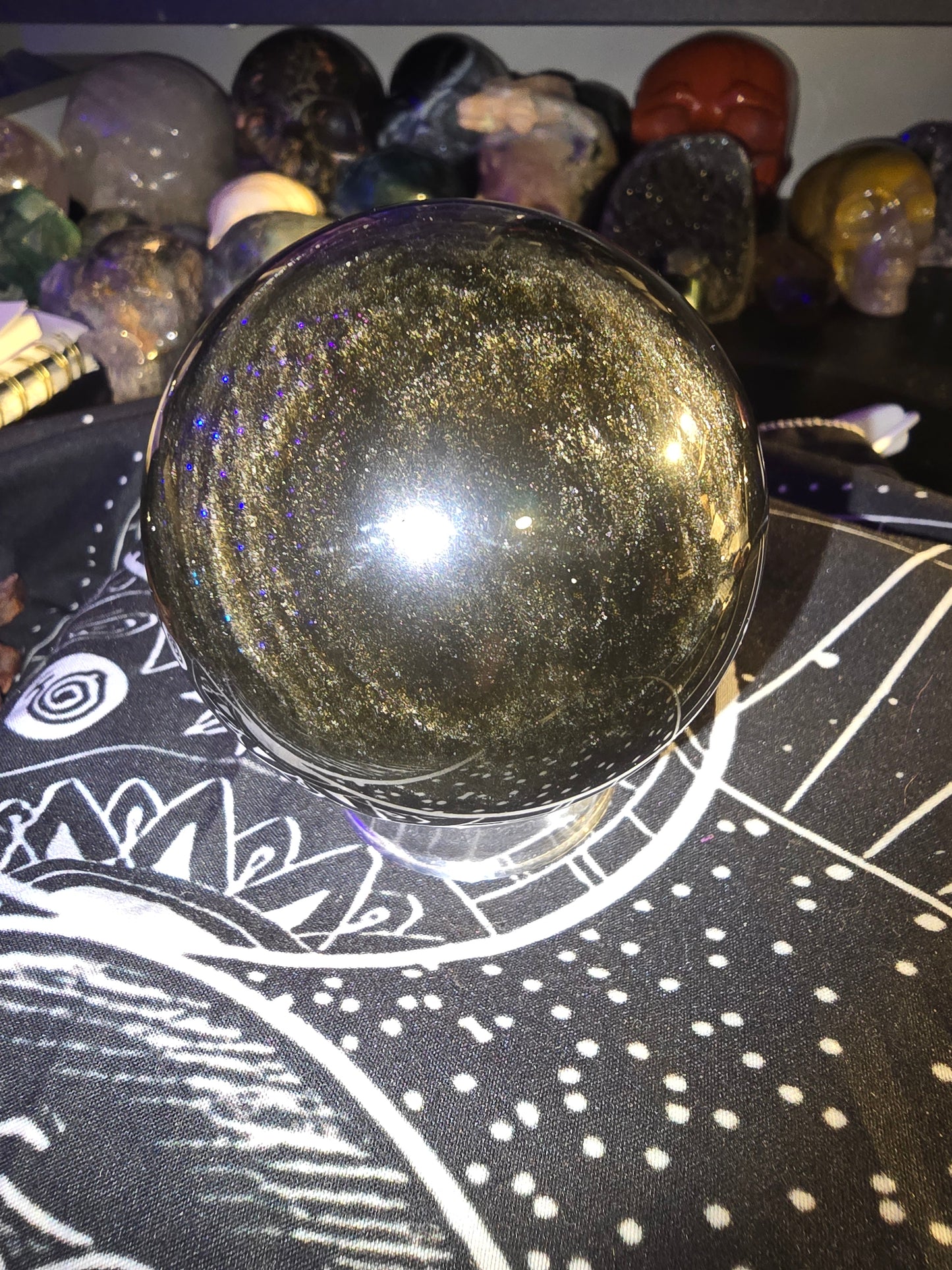 Gold Sheen Obsidian Large Sphere 1