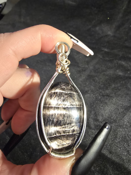 Hypersthene Pendant | Grounding & Inner Strength Crystal Necklace