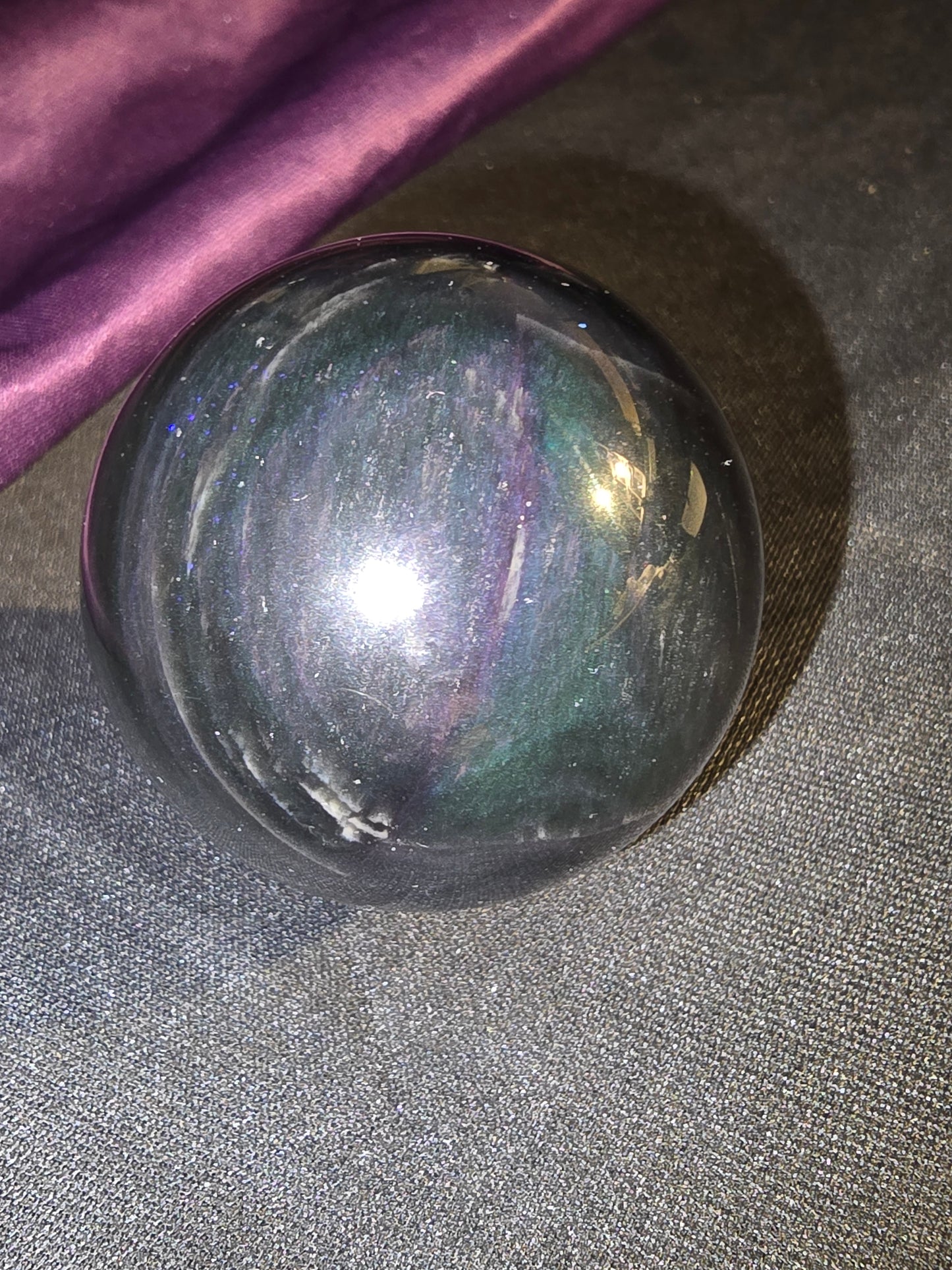 Rainbow Obsidian Sphere | Emotional Healing, Protection & Self-Discovery