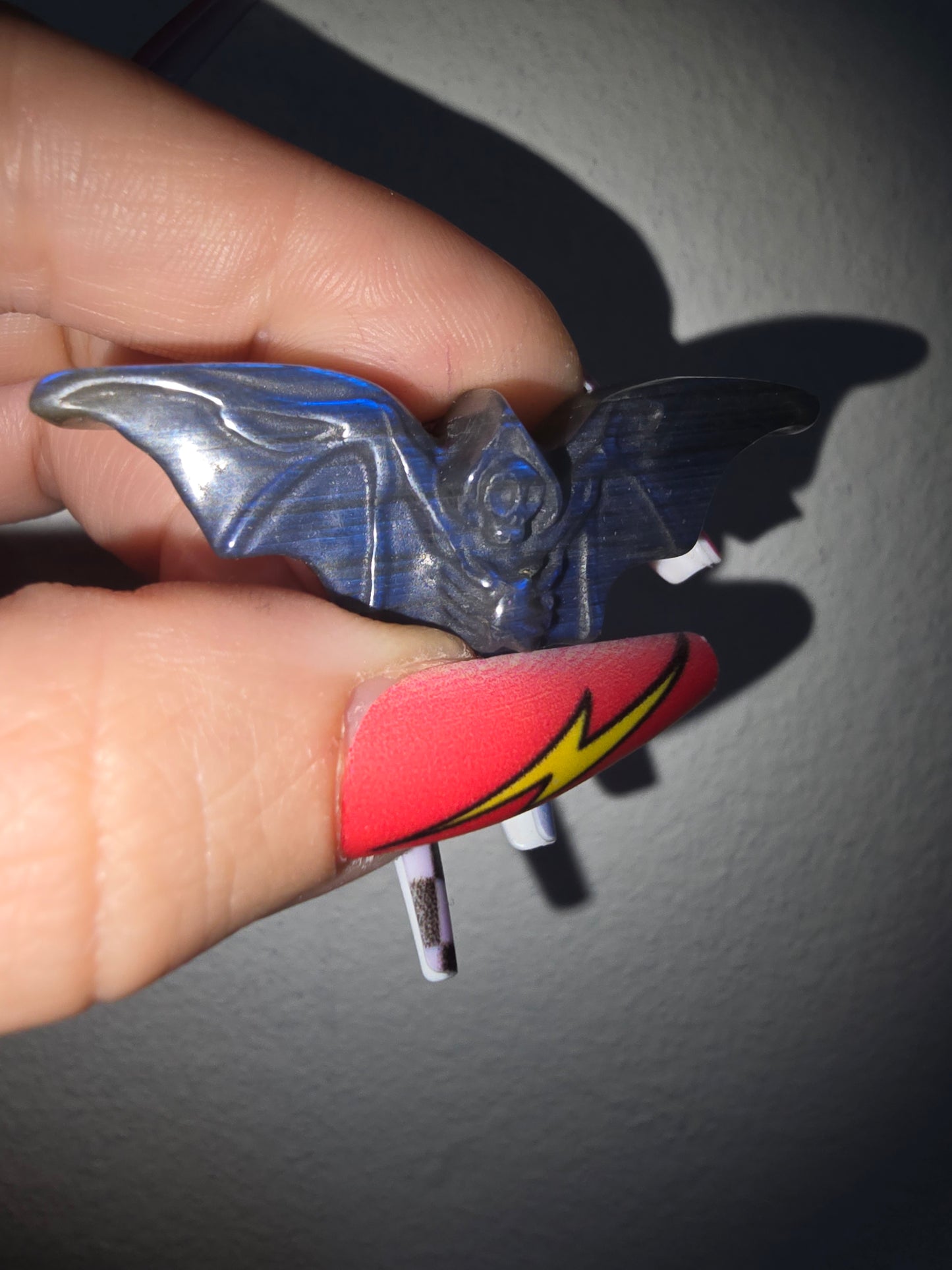 Labradorite Bat Magnet