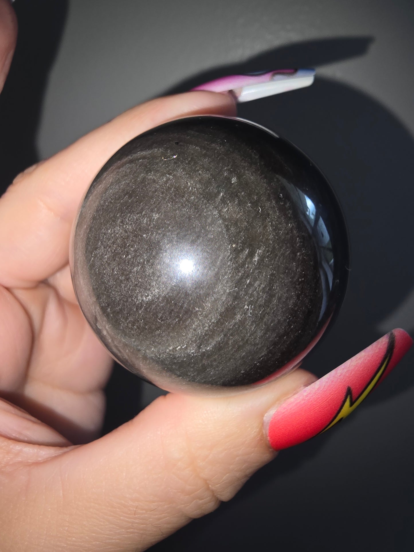 Silver Sheen Obsidian Sphere