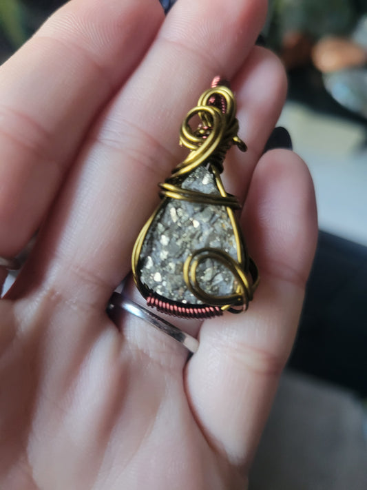 Pyrite Wrapped Pendant