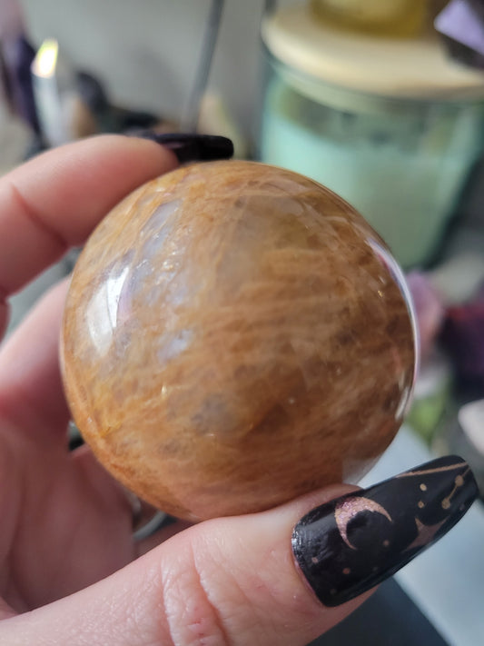 Peach Moonstone Sphere