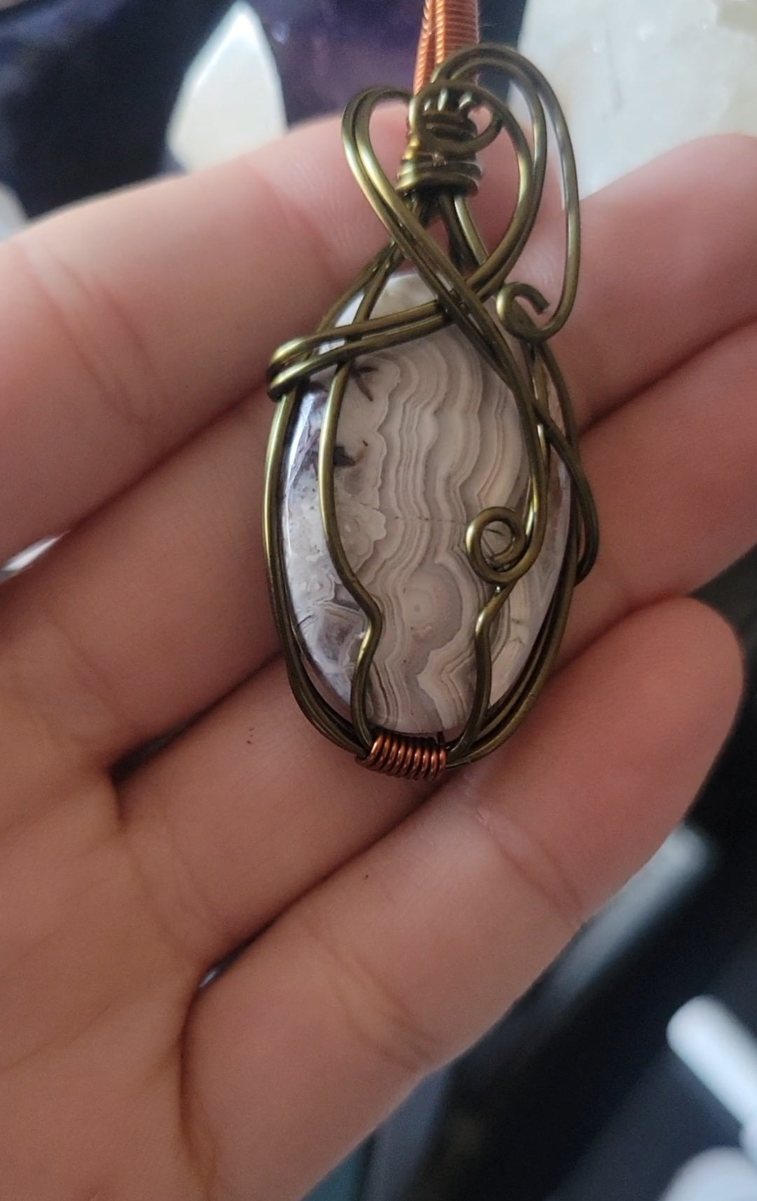 Crazy Lace Agate Pendant