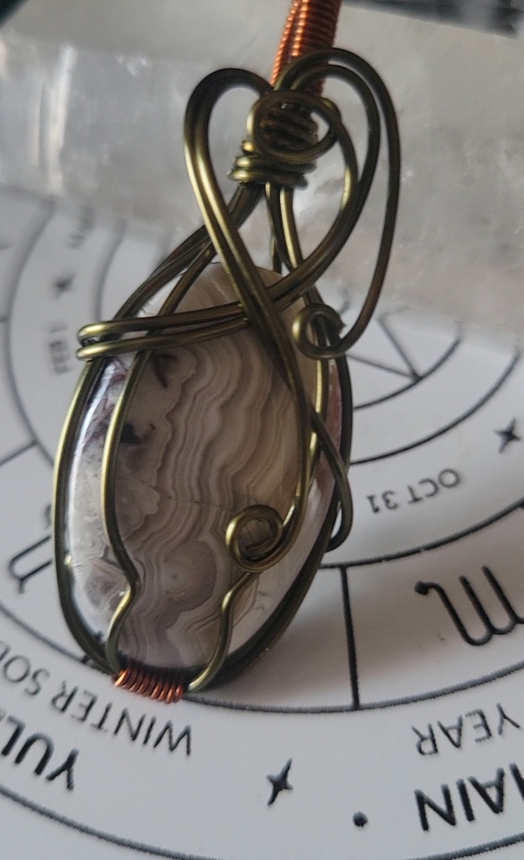 Crazy Lace Agate Pendant