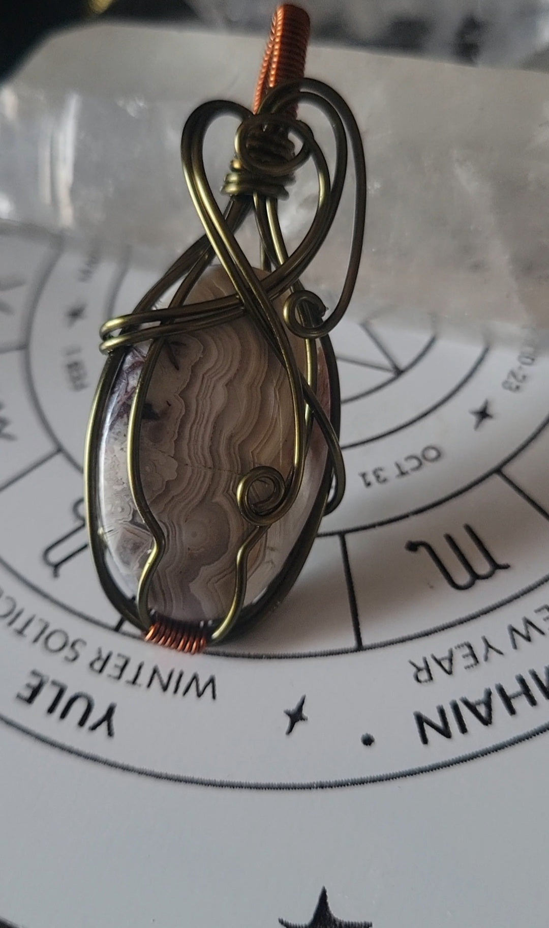 Crazy Lace Agate Pendant