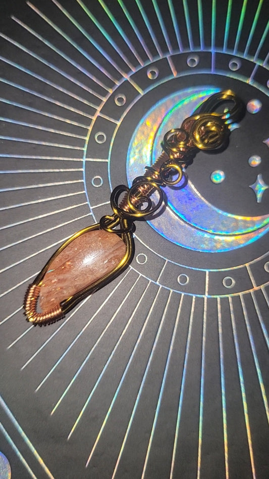 Sunstone Wrapped Pendant