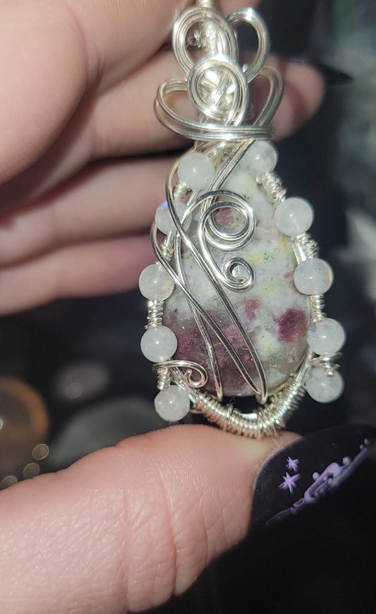 Pink Tourmaline & Moonstone